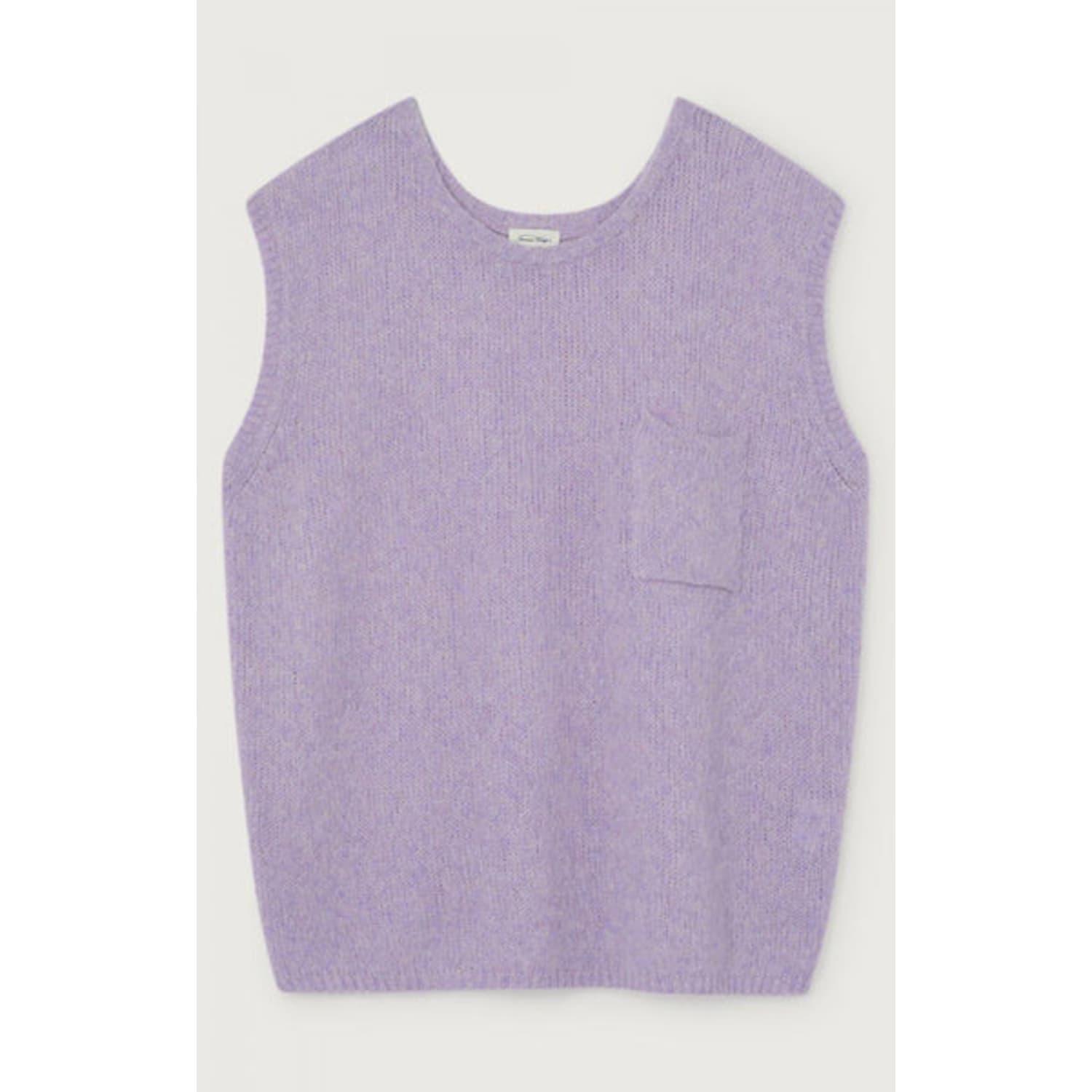lilac knit vest