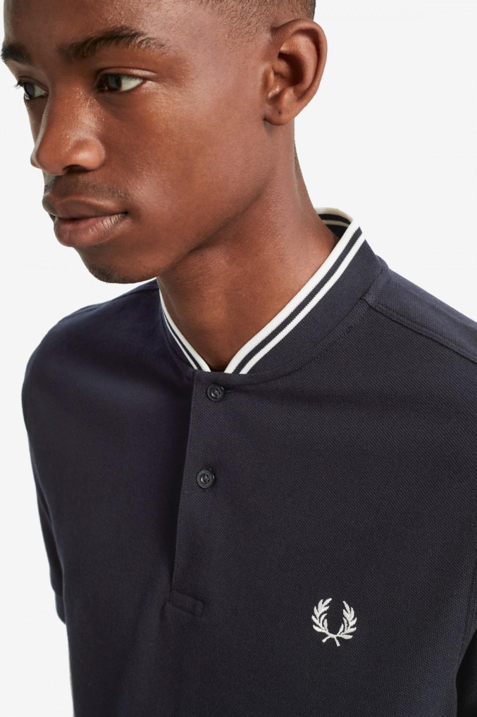 Fred Perry M4 Bomber Collar Polo Shirt - Navy in Blue for Men | Lyst
