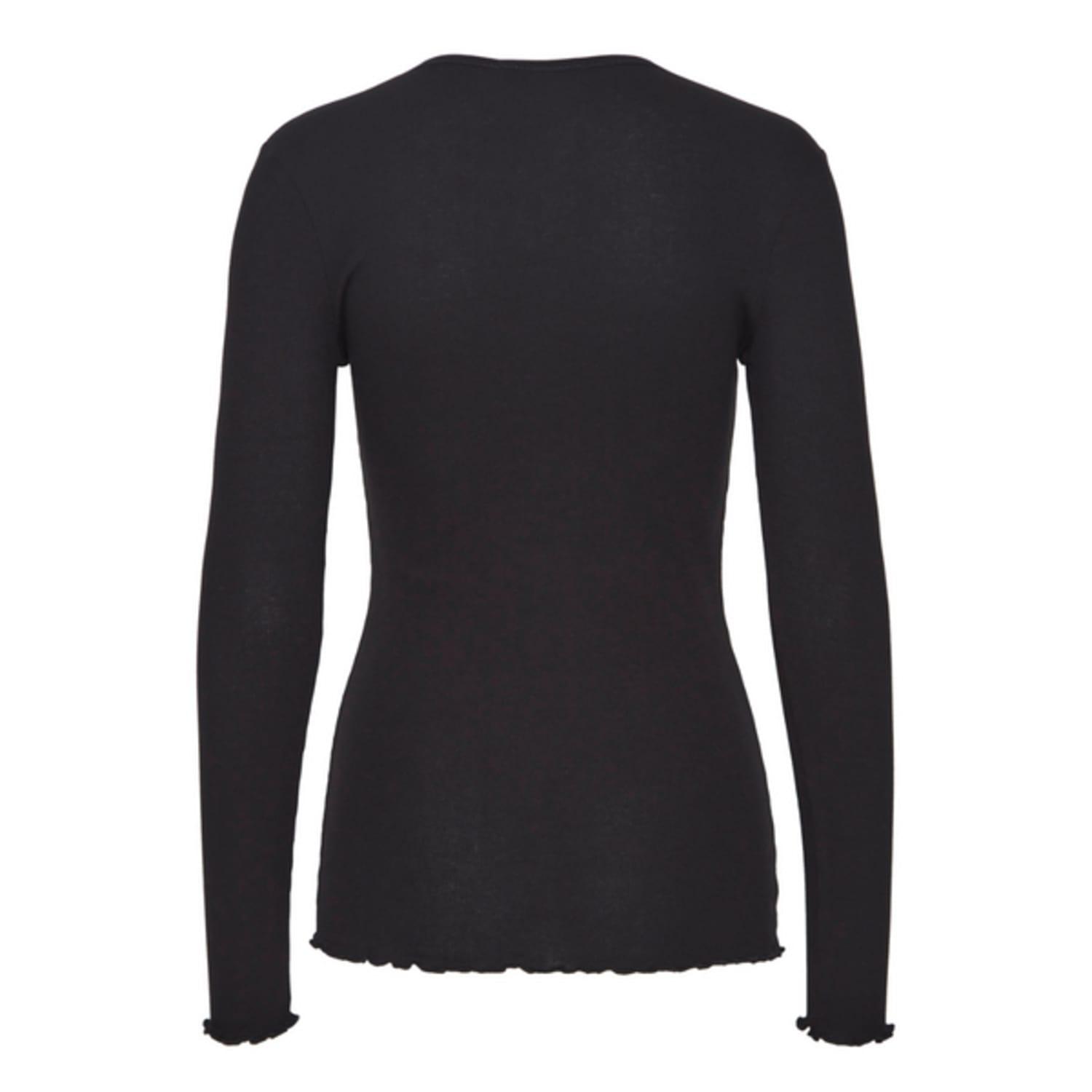 Fransa Hizamond Long Lyst T-shirt | Sleeved in Black