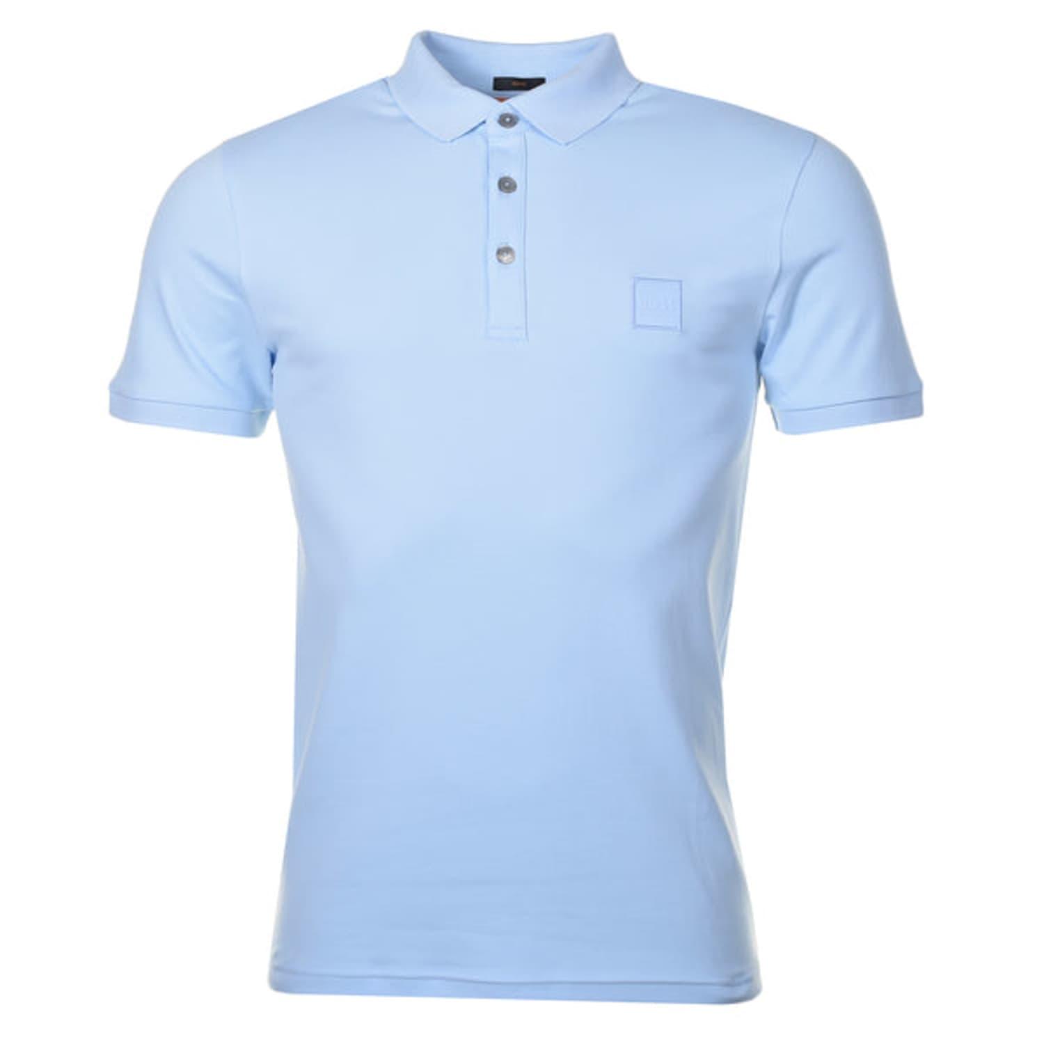 BOSS by HUGO BOSS Passenger Short Sleeve Polo Shirt 460 Open Blue for Men |  Lyst