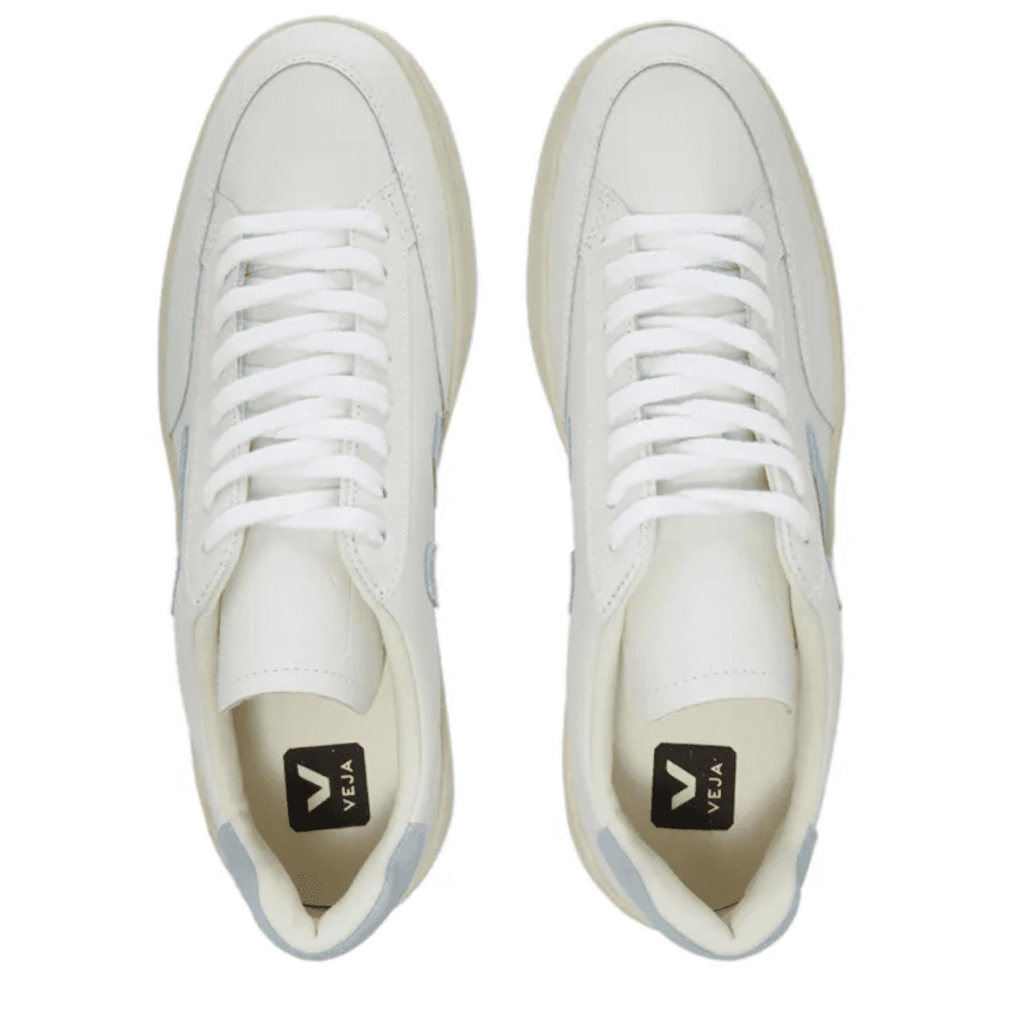 Veja V-12 Leather Sneaker White & Light Blue for Men | Lyst