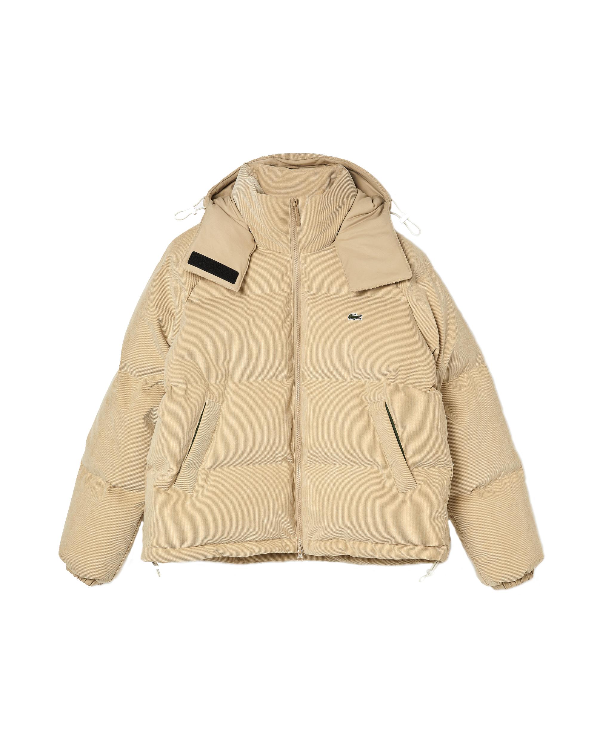 Lacoste Synthetic Beige Short Live Padded Jacket in Natural | Lyst