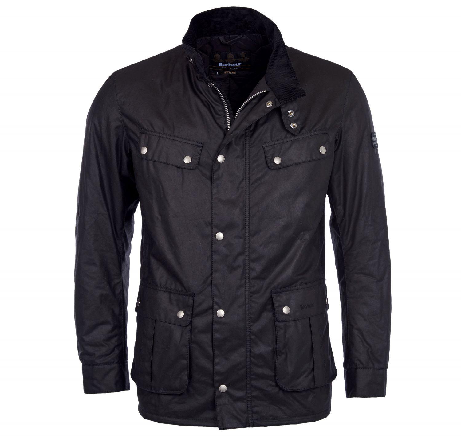 Barbour Black International Duke Waxed Jacket in Black for Men - Lyst