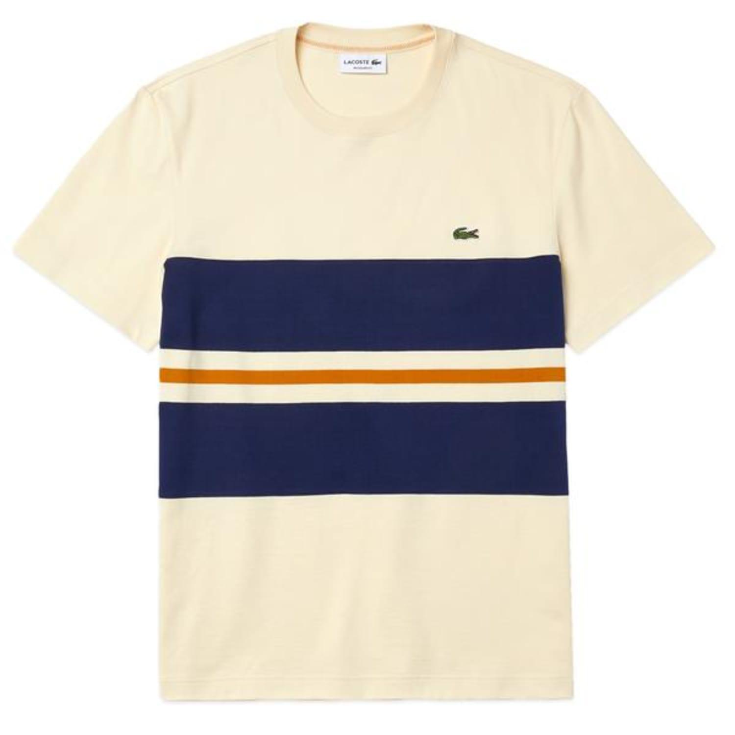 lacoste striped t shirt