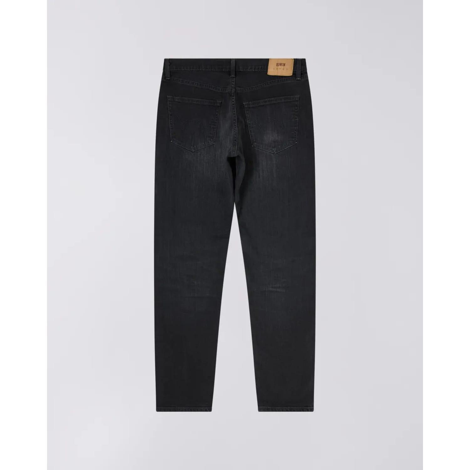 Edwin Regular Tapered Black X Black Stretch Jeans for Men | Lyst