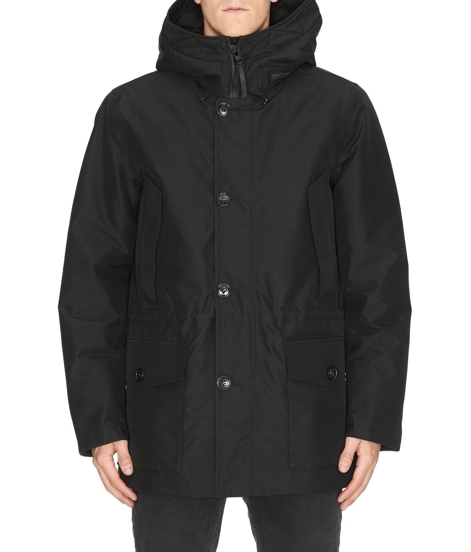 Woolrich Off Black Polyester Gore Tex Mountain Parka for Men - Lyst
