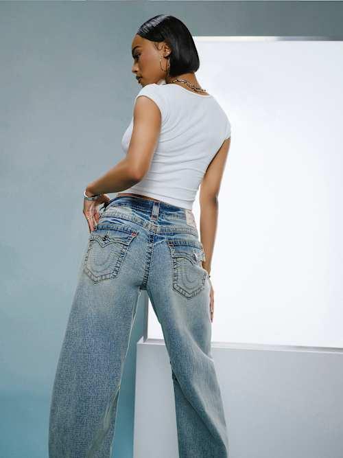 TRUE RELIGION BALLOON BIG T FLAP ジーンズ BALLOON BIG T FLAP JEAN - Light Wash | True Religion