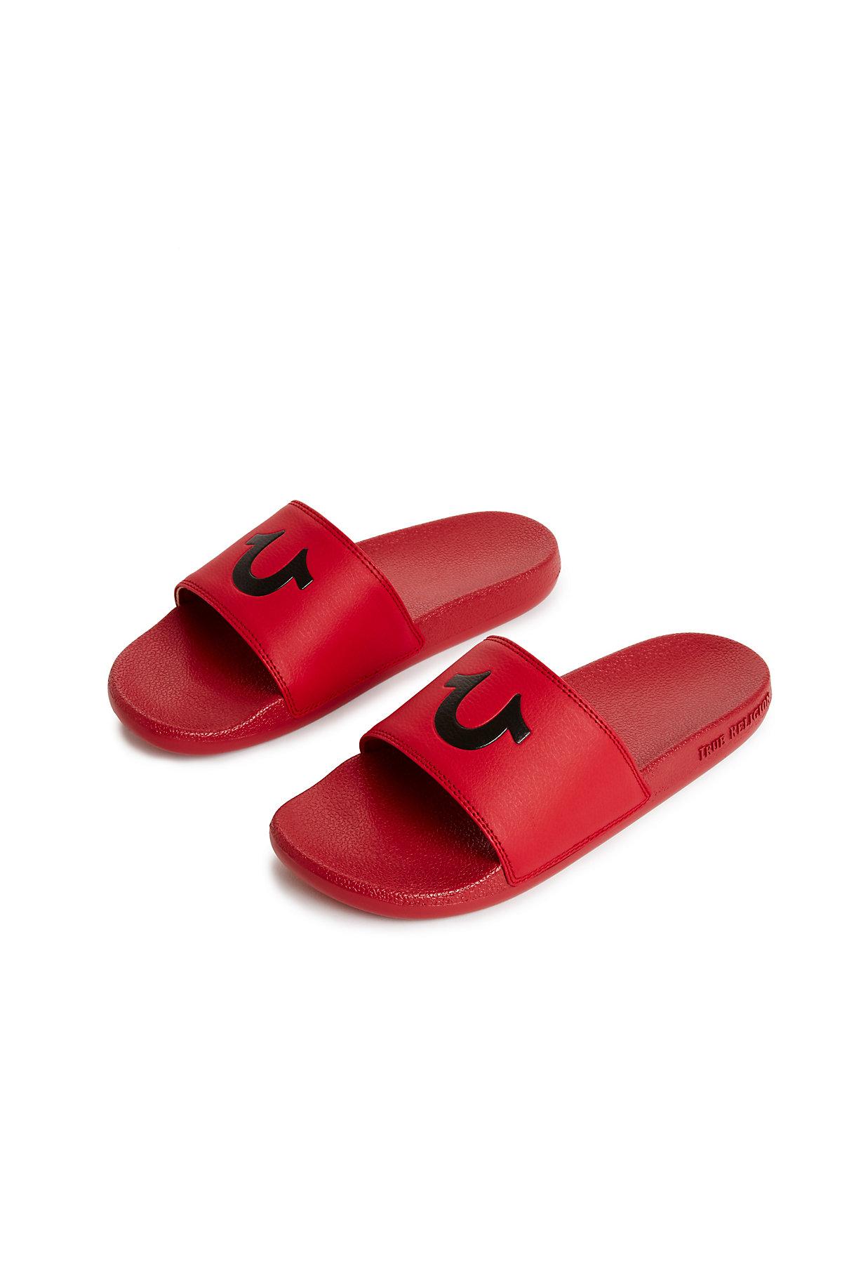 true religion men's slide sandals