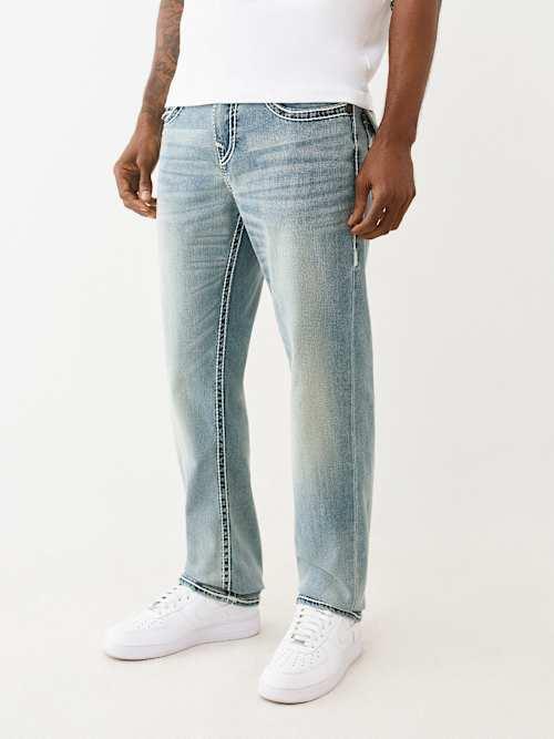 TRUE RELIGION Ricky Rope Stitch Straight Jean 34