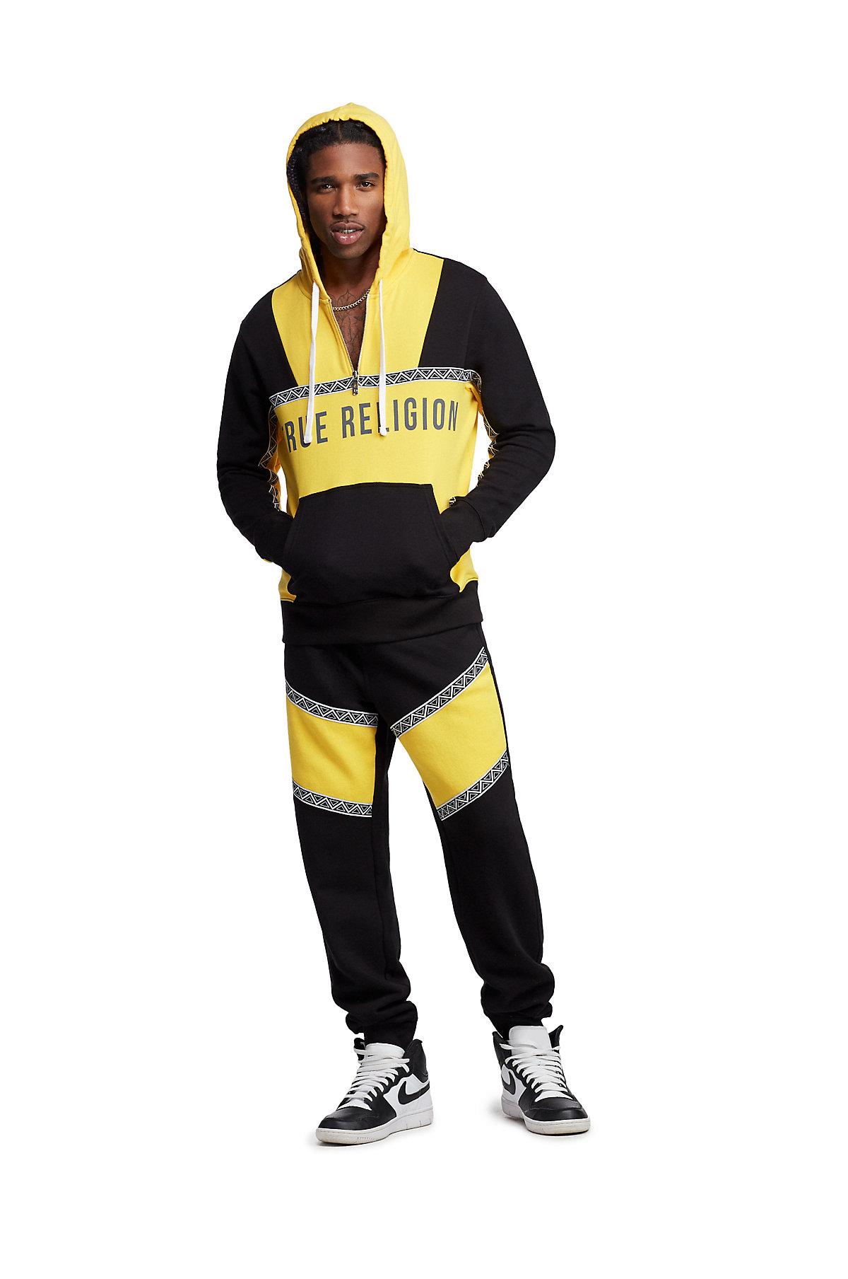 yellow true religion jacket