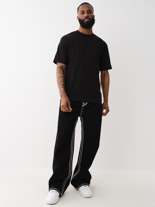 パンツ True Religion STITCH ULTRA BAGGY JEANS VINNY SUPER T BASEBALL STITCH ULTRA BAGGY JEAN - MOONLIT BLUE