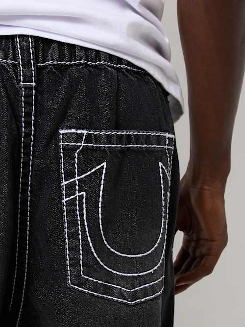 TRUE RELIGION Vinny Ultra Baggy Jogger Jean in Black | Lyst