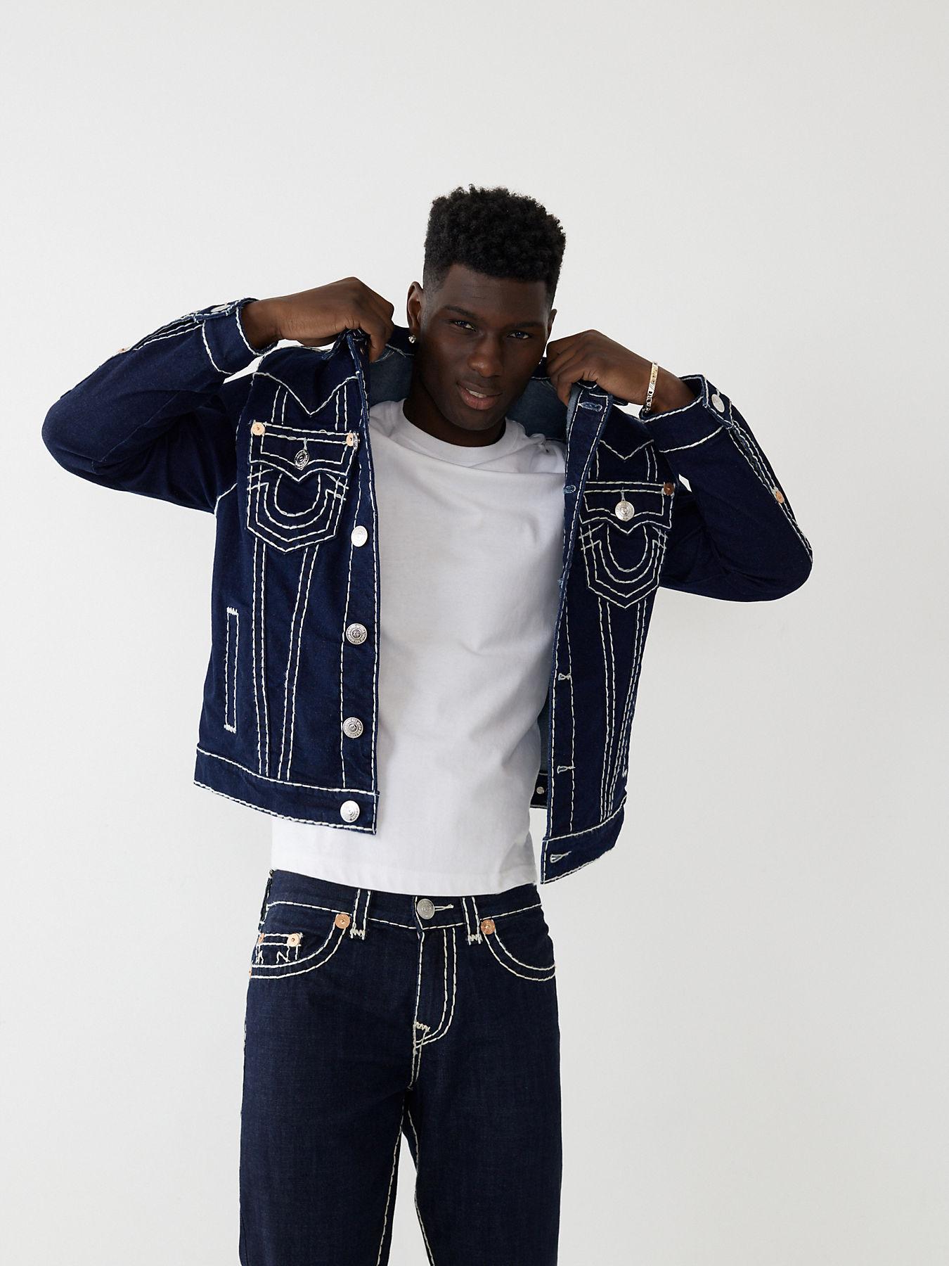 True Religion Jimmy Super T Stitch Denim Jacket in Blue for Men Lyst