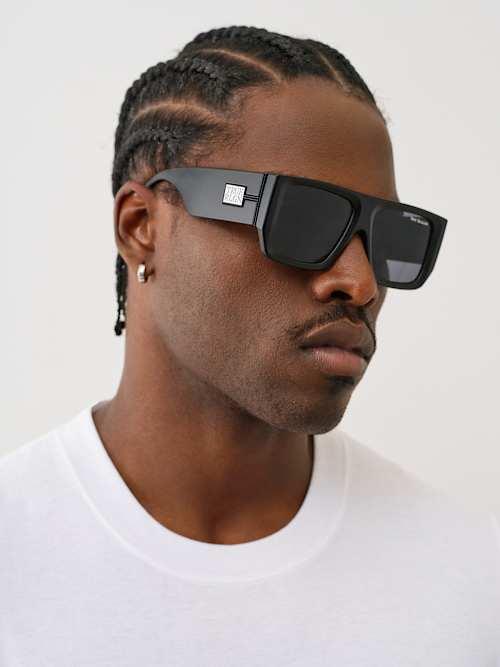 True Religion Flat Top Rectangle Sunglasses in Blue | Lyst