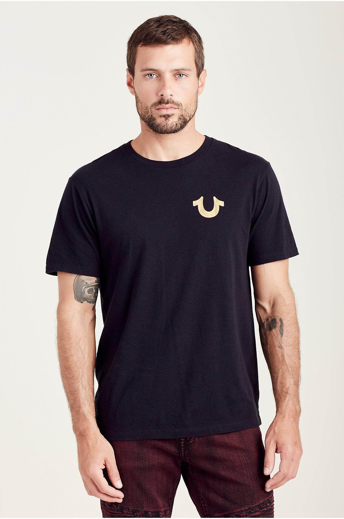 true religion shirts black and gold