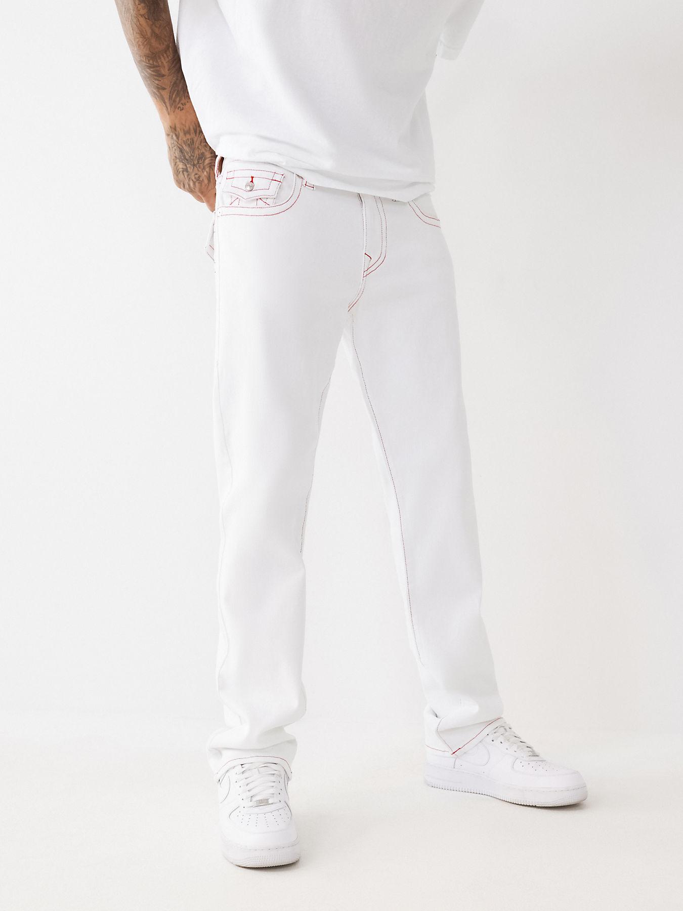 TRUE RELIGION Ricky Straight Jean in White for Men | Lyst