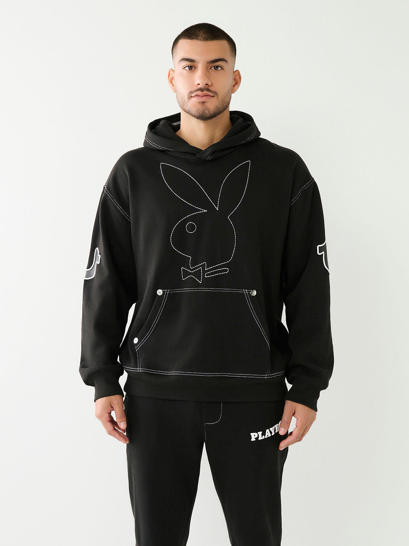 True Religion Playboy X Relaxed Hoodie in Black for Men | Lyst