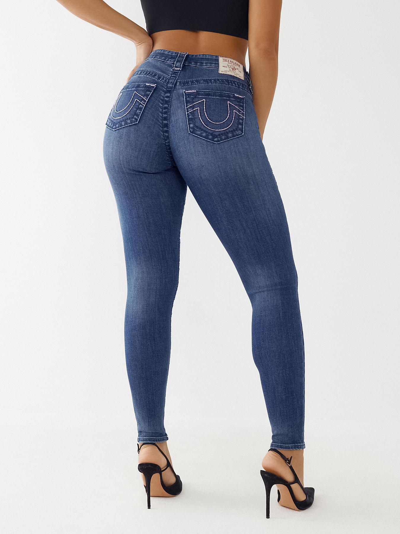 True Religion Jennie Big T Curvy Skinny Jean in Blue | Lyst
