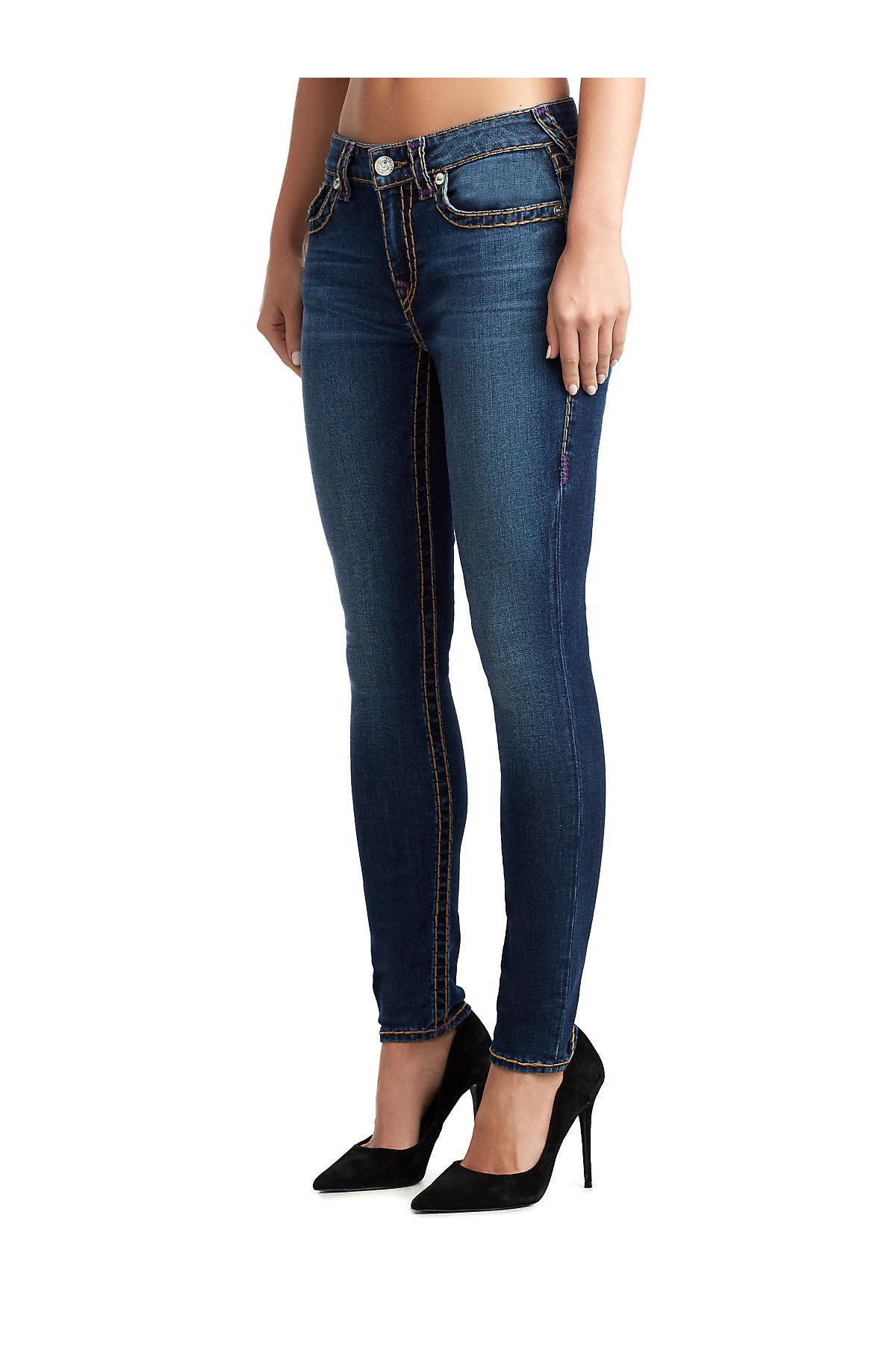 True Religion Jennie Curvy Skinny Super T Jean in Blue - Lyst