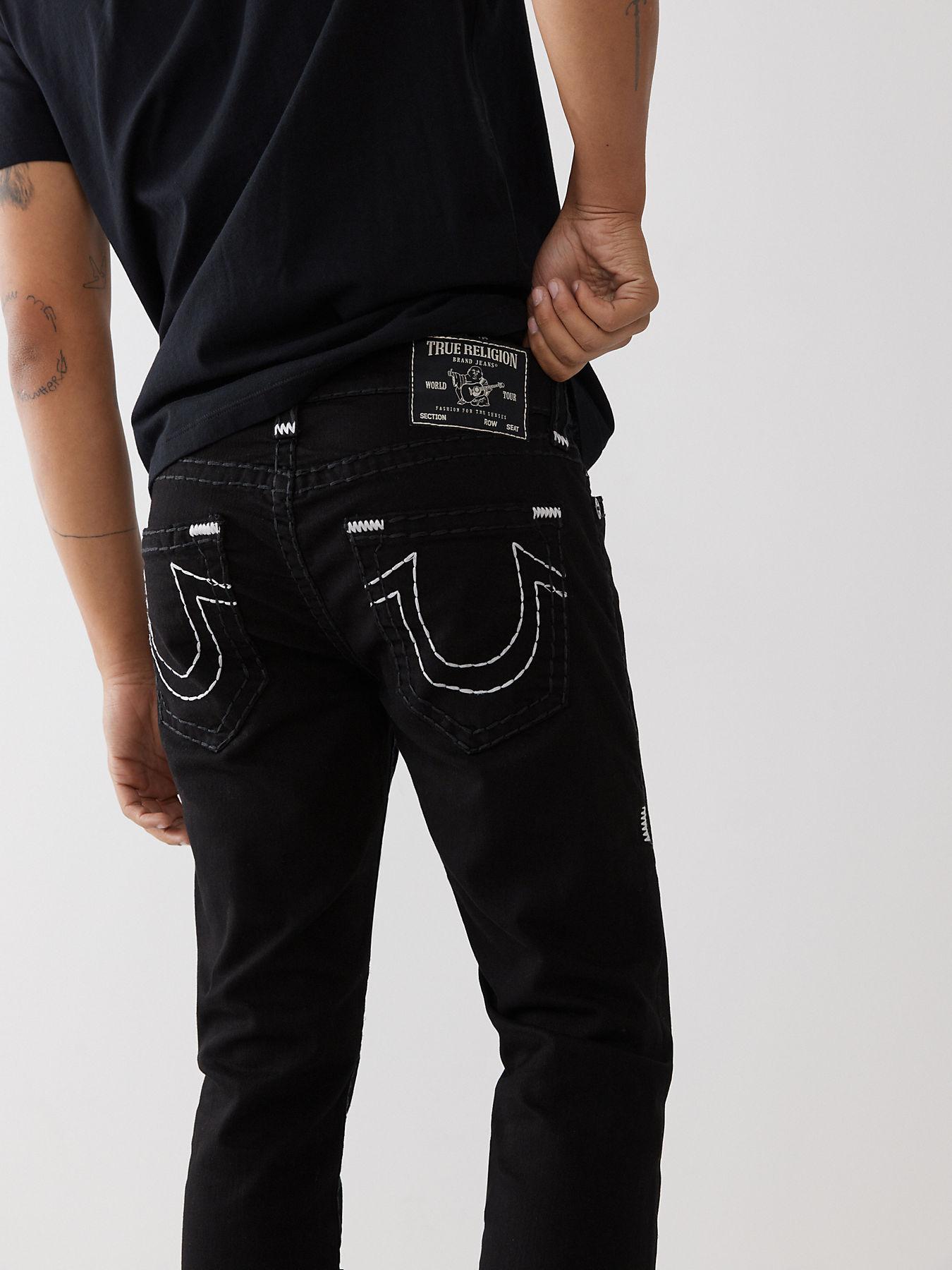 True Religion Rocco Super T Skinny Jean 34" in Black for Men | Lyst