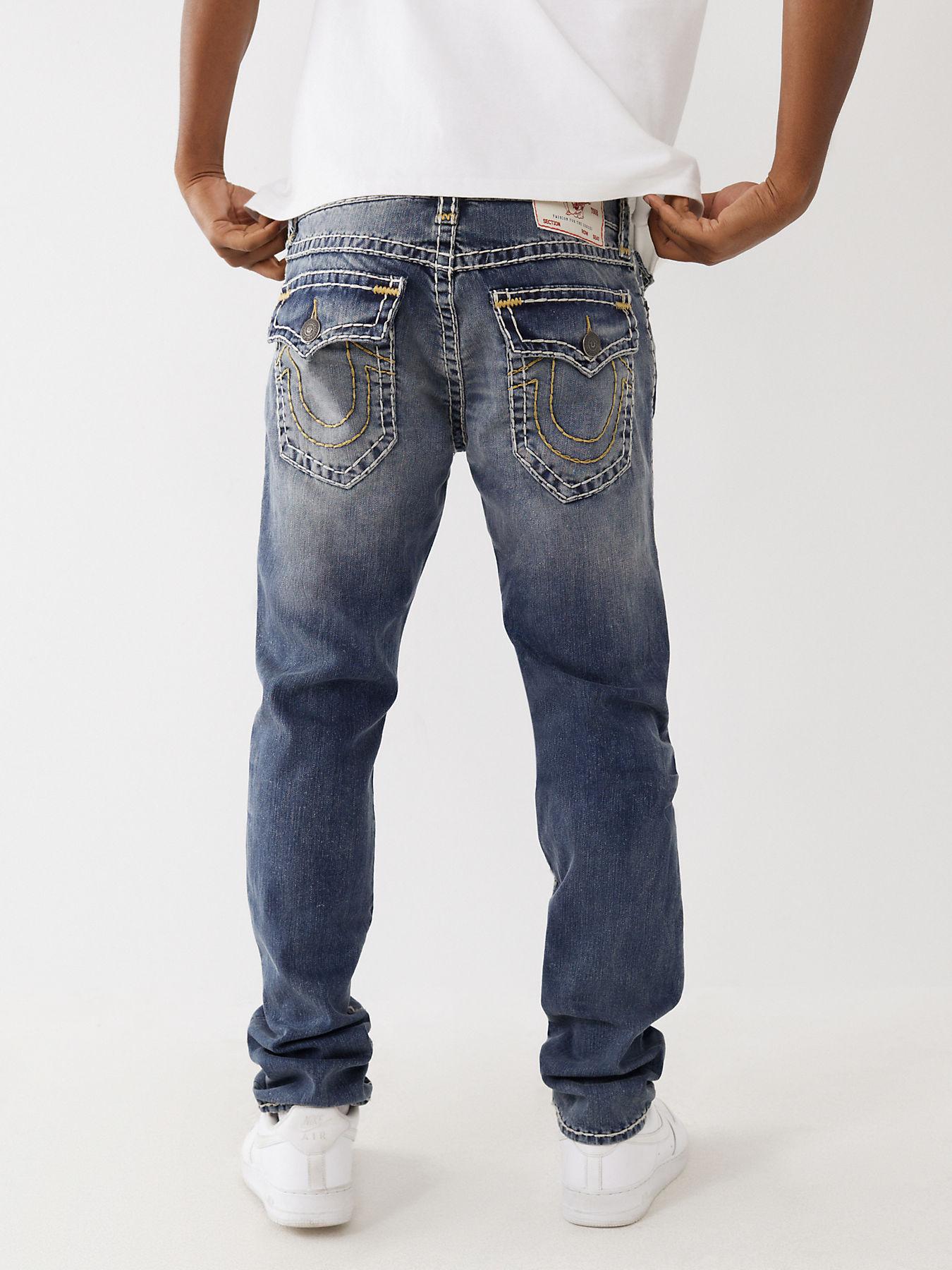 True Religion Rocco Super T Stitch Skinny Jean in Blue for Men | Lyst