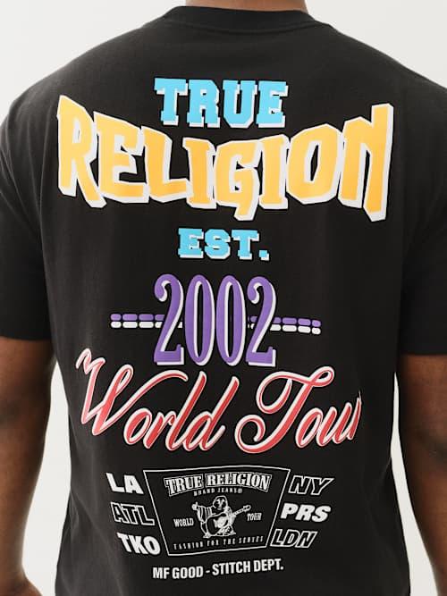 True Religion World Tour T-shirt in Black for Men | Lyst