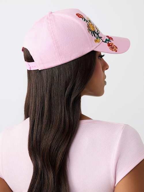 True Religion Pink Cap with Embroidery CHERRY LOGO TRUCKER HAT main image 4