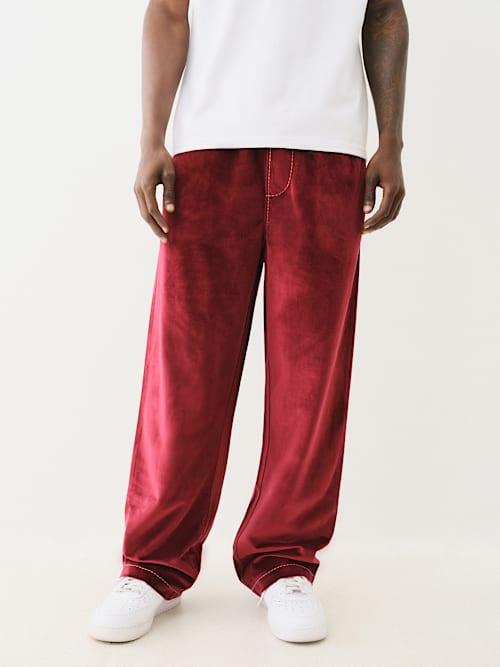 TRUE RELIGION Velour Big T Straight Pant in Red Lyst - Main Image