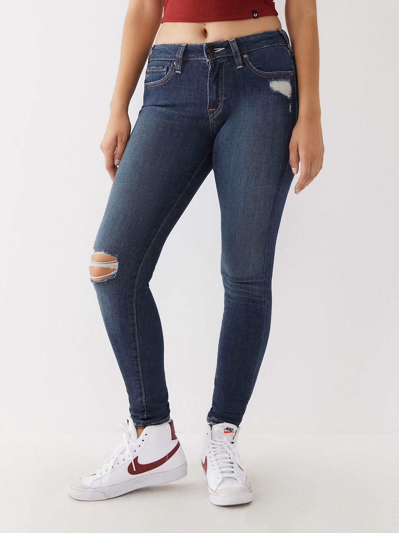 True Religion Halle Om Core Mid Rise Skinny Jeans