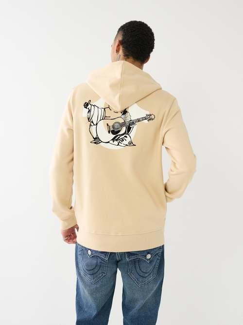 True Religion ジップパーカー y2k Sベージュ TRUE RELIGION Embossed 
