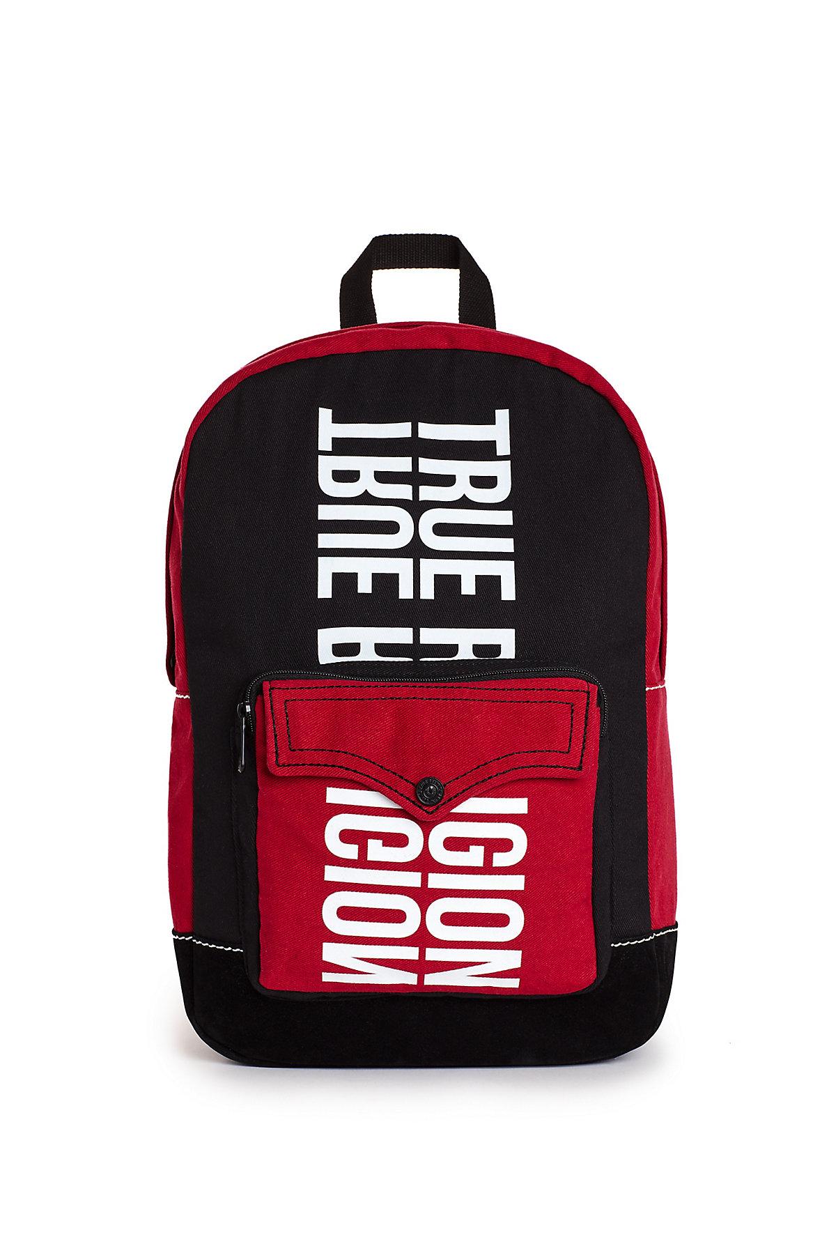 true religion backpack red