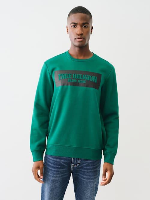 TRUE RELIGION* ロゴ クルーネック スウェット 長袖 サンダーバードクルーネックスウェット(M ブラック): トップス