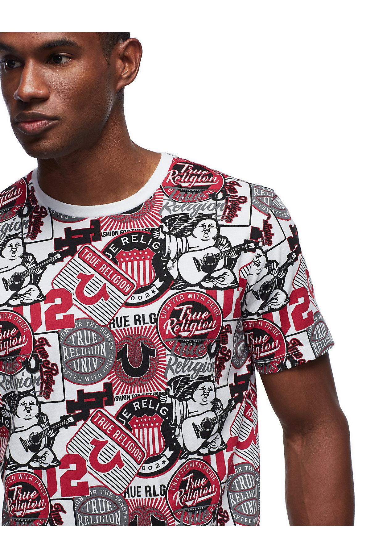 True religion all over print t shirt Clearance