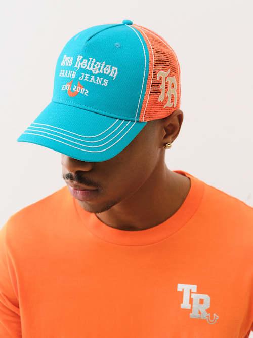 TRUE RELIGION Vintage Logo Trucker Hat in Orange for Men | Lyst display picture 1
