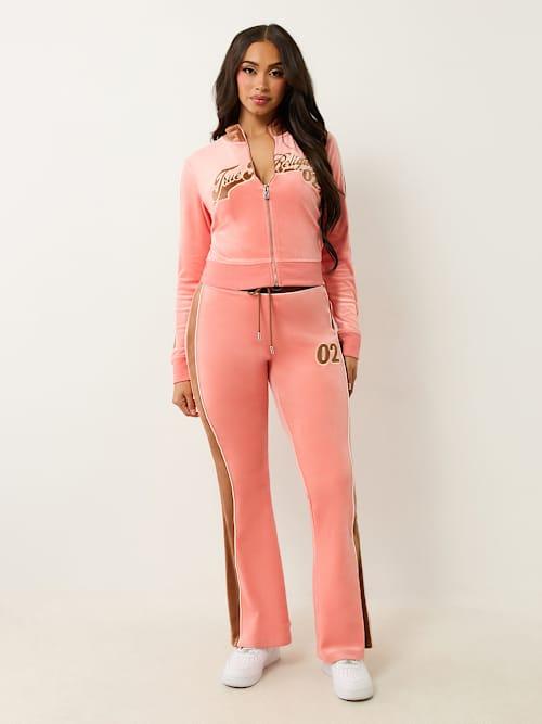 TRUE RELIGION Velour Panelled Track Jacket in Pink Lyst