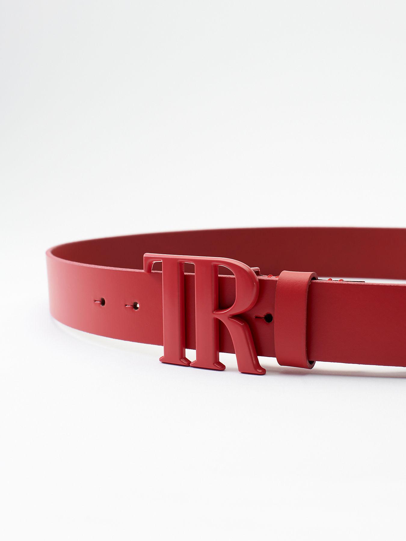 True Religion Leather Tr Buckle Belt in 
