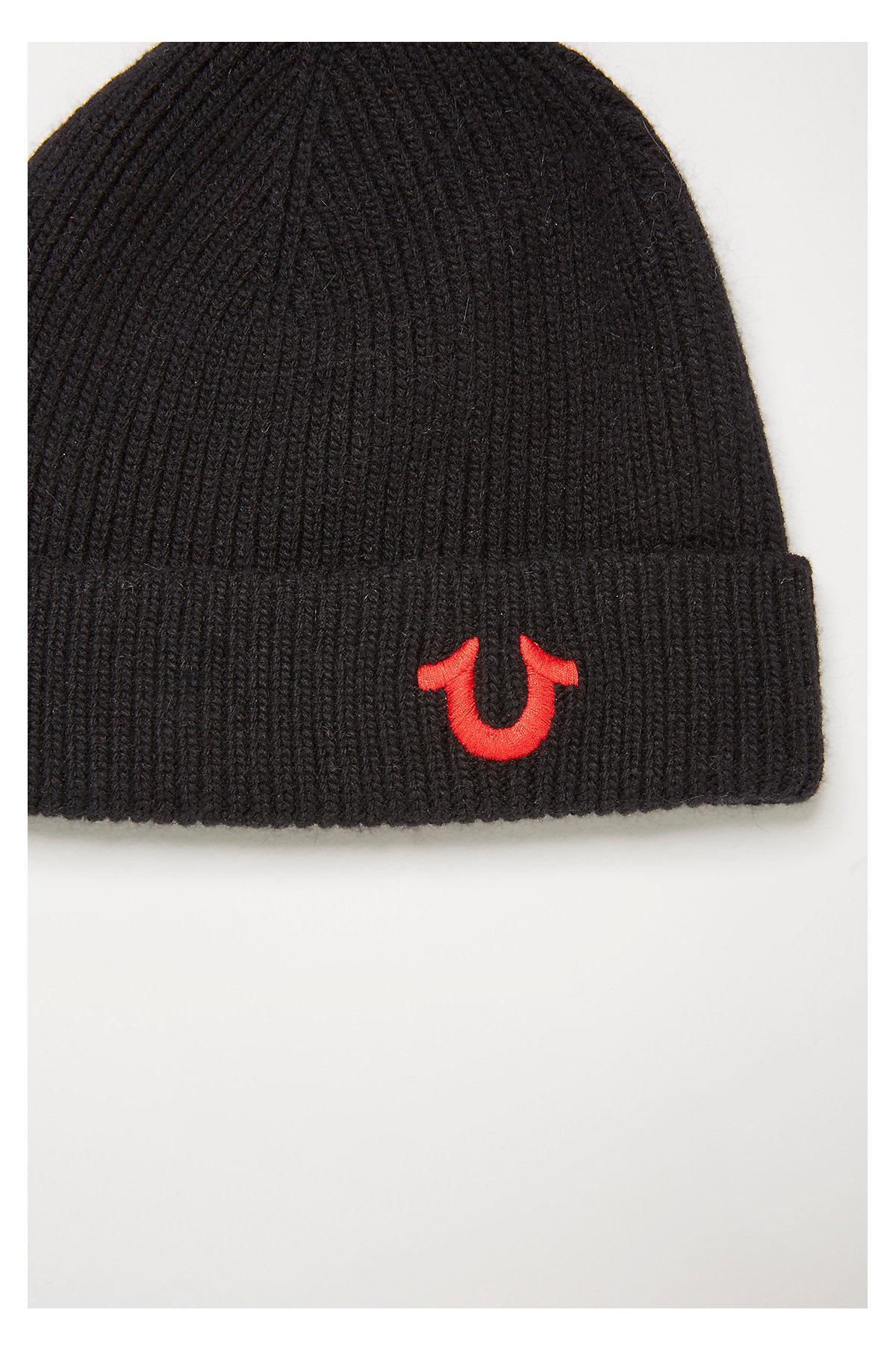 Ribbed Knit Watch Cap in Black 