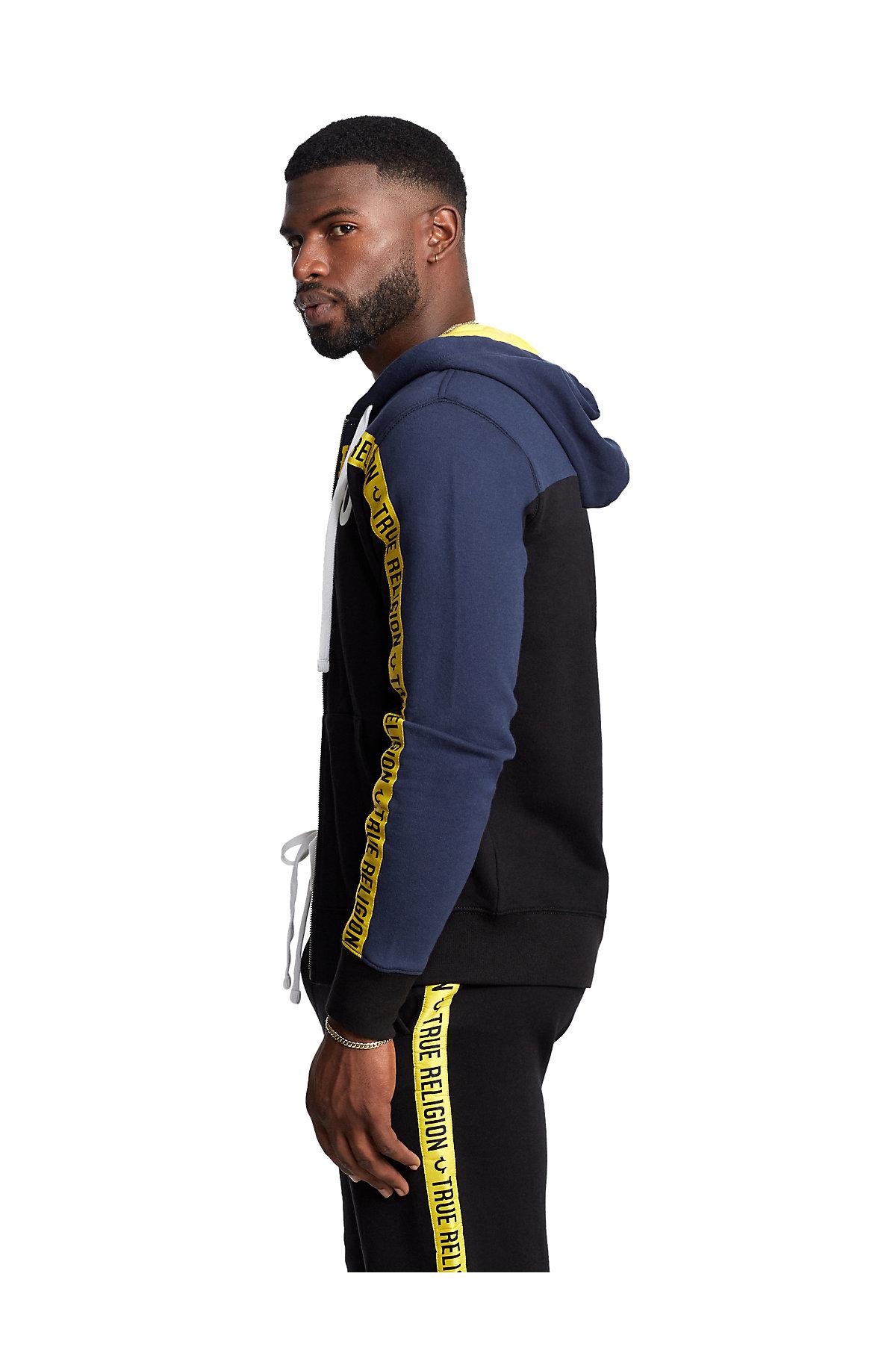 true religion logo tape hoodie
