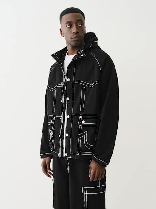 True Religion X Fetch Denim Separate Parka Black★追跡付 True Religion X Fetch Denim Separate Parka Black パーカー
