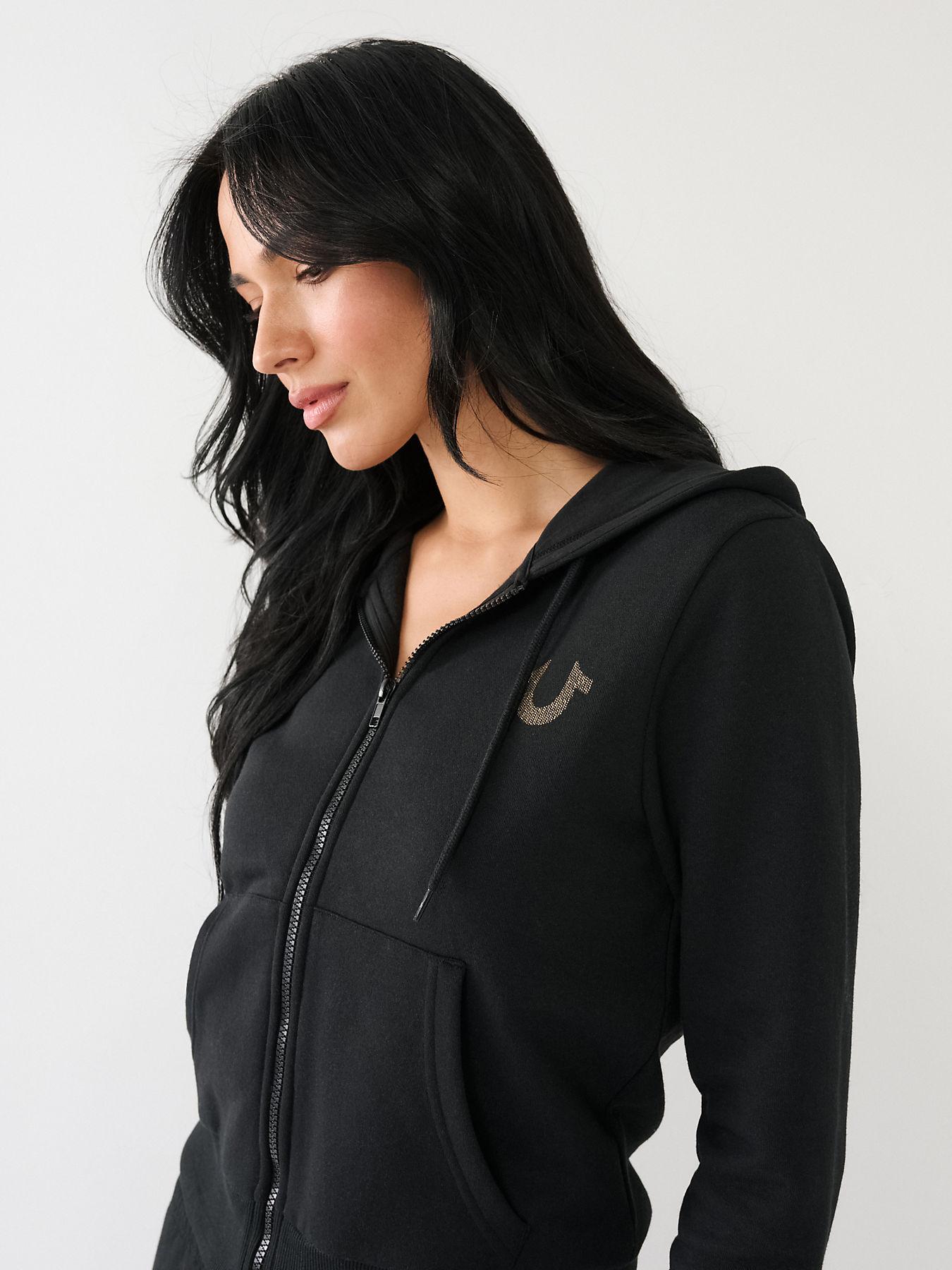 True Religion Glitter Horseshoe Logo Zip Hoodie in Red Lyst