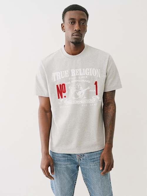 【TRUE RELIGION】Tシャツ VINTAGE NO.1 ロゴ TRUE VINTAGE NO.1 HEAVYWEIGHT TEE | True Religion