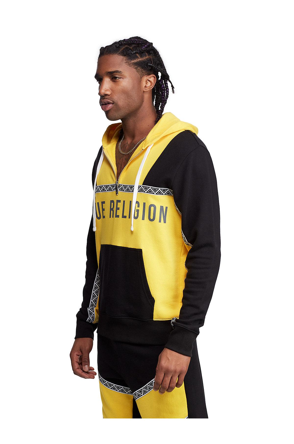 true religion yellow hoodie
