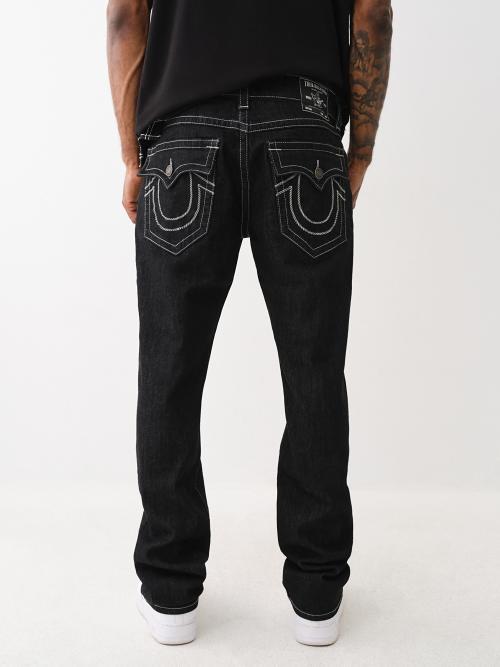 TRUE RELIGION Ricky Sn Rope Logo Flap 1/2' Pants in Black for Men