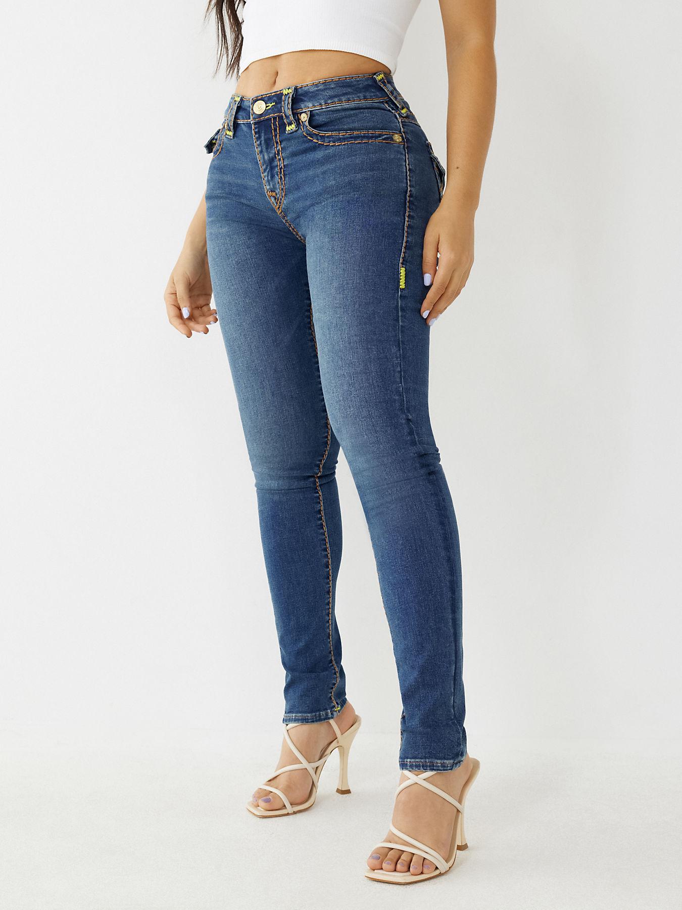 True Religion Stella Super T Stitch Skinny Jean in Blue | Lyst