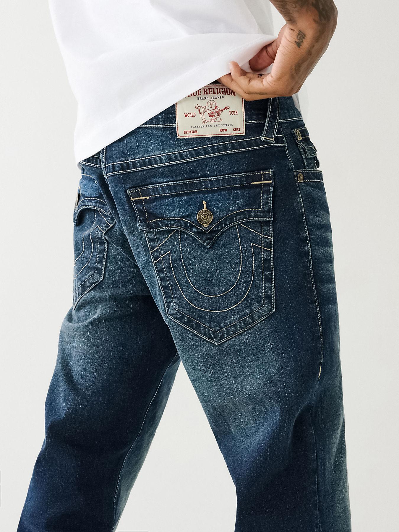 True Religion Billy Single Needle Flap Bootcut Jean in Blue True Religion Billy Single Needle Flap Bootcut Jean in Blue