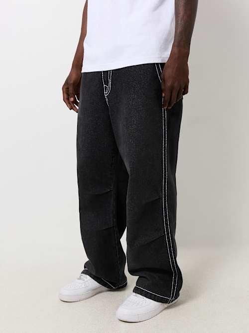 TRUE RELIGION Vinny Ultra Baggy Jogger Jean in Black | Lyst