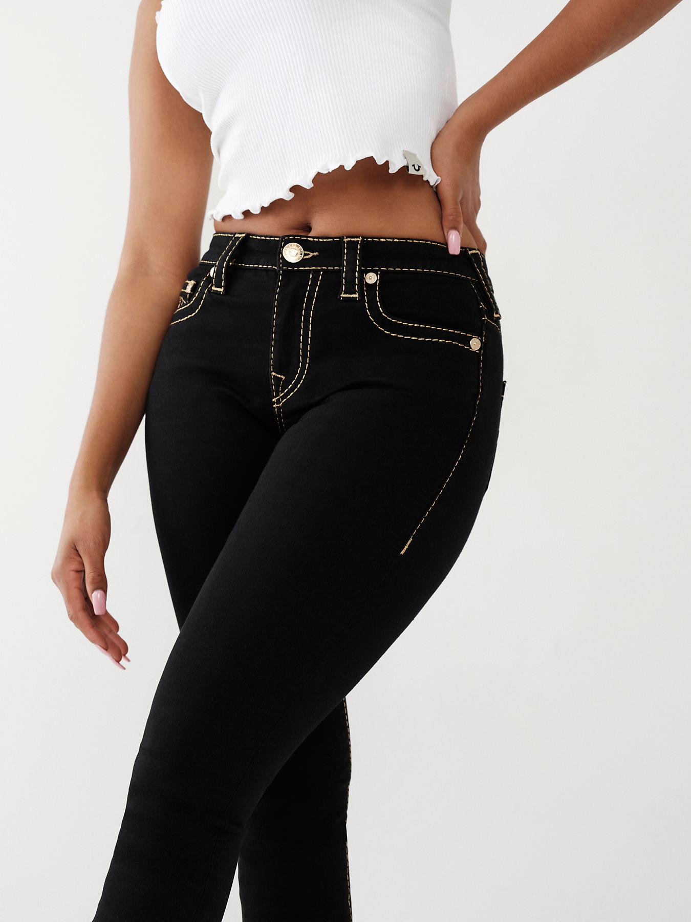 True Religion Jennie Big T Curvy Skinny Jean in Black | Lyst