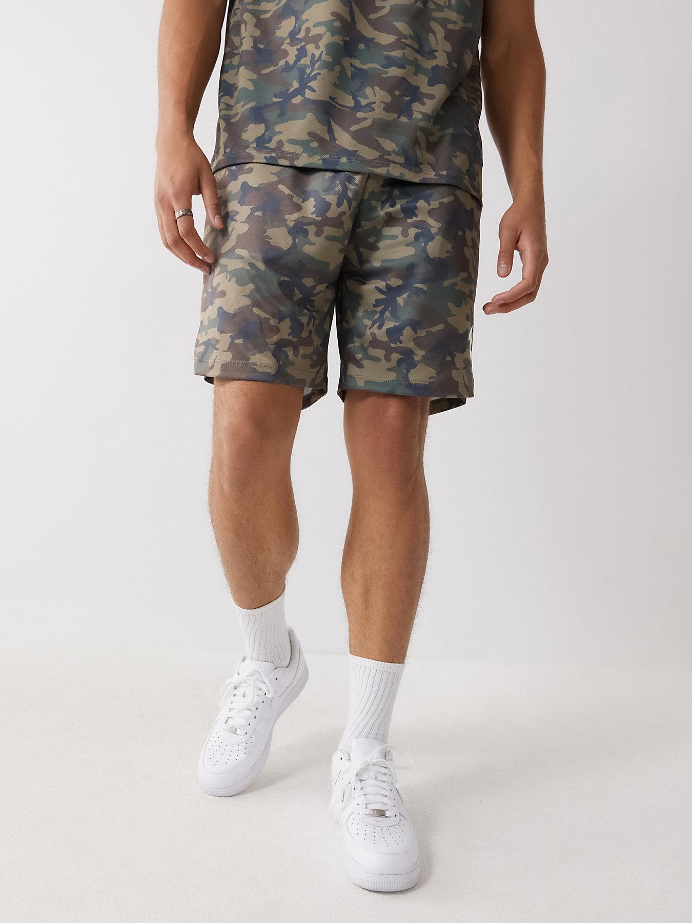 mesh camo shorts
