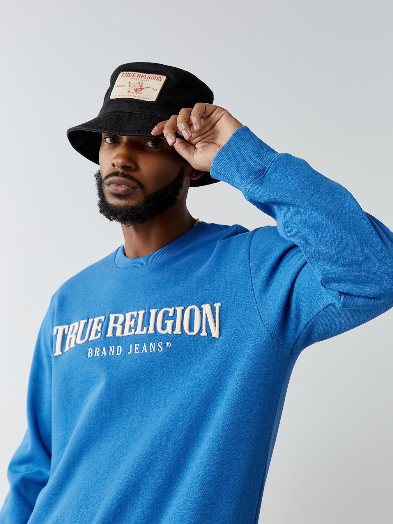 True Religion Black Bucket Hat in Blue 