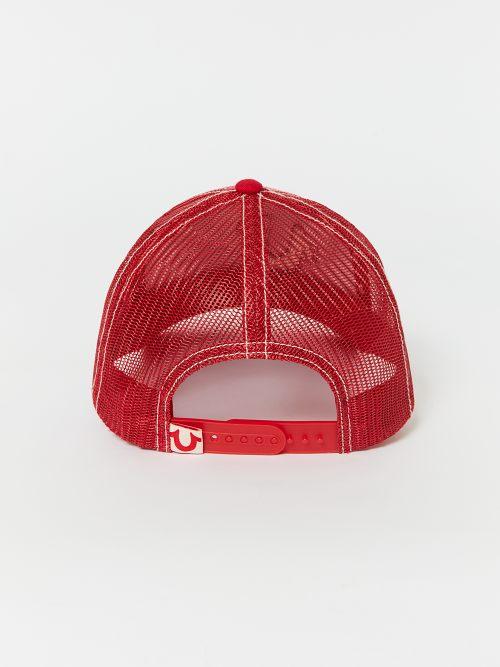 True Religion Horseshoe Buddha Trucker Hat in Red | Lyst